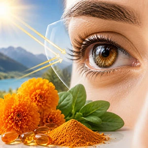 Lunettes de soleil naturelles à la lutéine et à la zéaxanthine pour les yeux